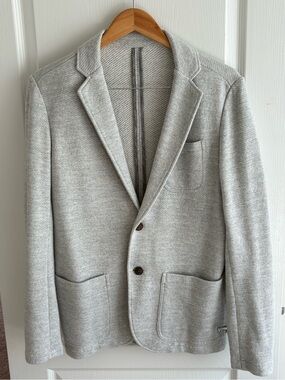 Faherty Light Gray Knit Blazer
